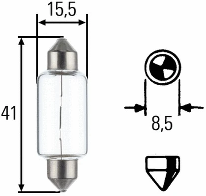 Bulb, reverse light (8GM 002 091-261)