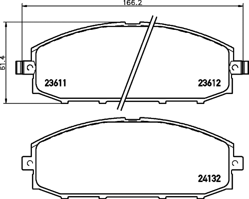 Brake Pad Set, disc brake (8DB 355 010-511)