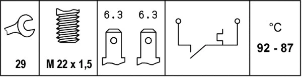 Temperature Switch, radiator fan