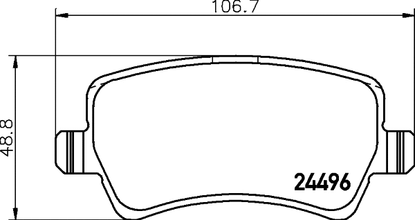 Brake Pad Set, disc brake (8DB 355 023-941)