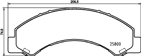 Brake Pad Set, disc brake (8DB 355 037-711)