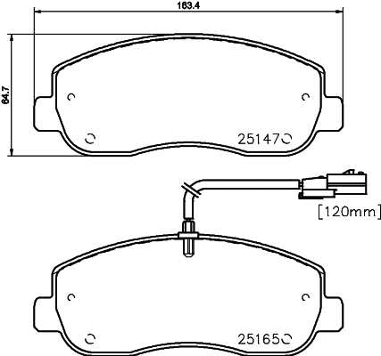 Brake Pad Set, disc brake (8DB 355 015-291)
