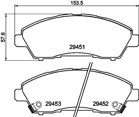 Brake Pad Set, disc brake (8DB 355 041-211)