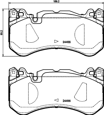 Brake Pad Set, disc brake (8DB 355 037-871)