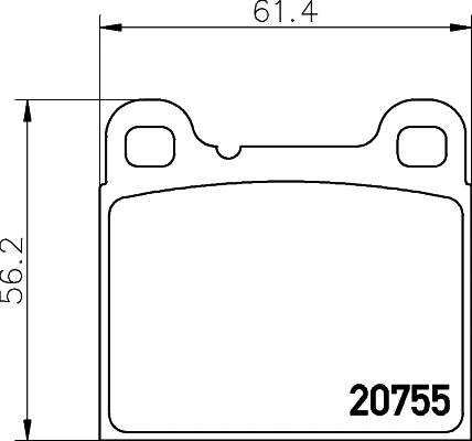 Brake Pad Set, disc brake (8DB 355 008-801)