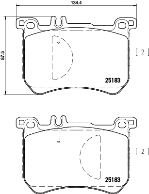 Brake Pad Set, disc brake (8DB 355 026-581)