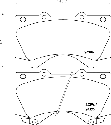 Brake Pad Set, disc brake (8DB 355 024-421)