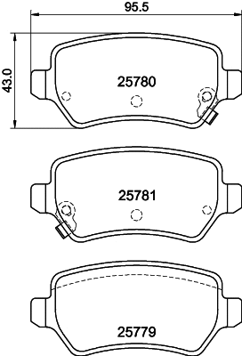 Brake Pad Set, disc brake (8DB 355 040-611)