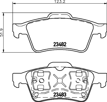 Brake Pad Set, disc brake (8DB 355 029-601)