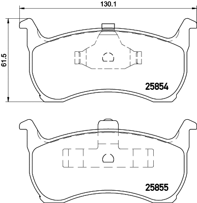 Brake Pad Set, disc brake (8DB 355 030-041)