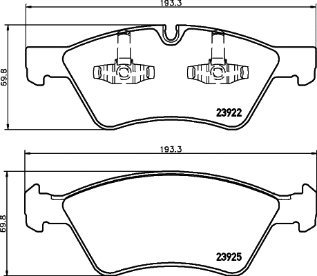 Brake Pad Set, disc brake (8DB 355 012-011)
