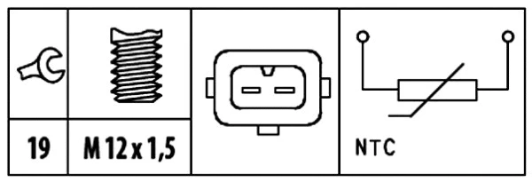 Sensor, oil temperature (6PT 009 309-511)