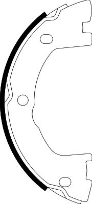 Brake Shoe Set, parking brake (8DA 355 051-171)