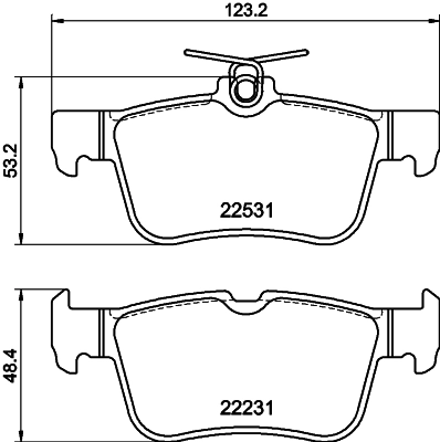 Brake Pad Set, disc brake (8DB 355 041-071)