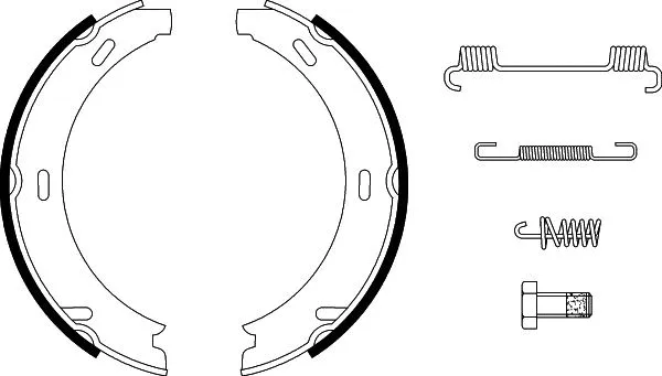 Brake Shoe Set, parking brake (8DA 355 050-441)