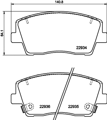 Brake Pad Set, disc brake (8DB 355 040-111)
