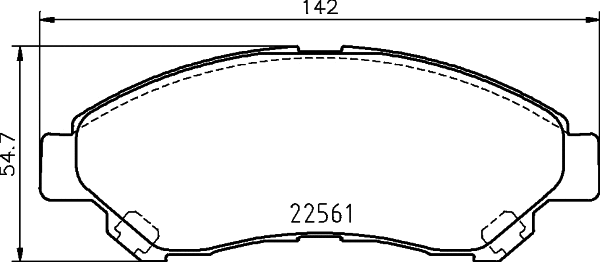 Brake Pad Set, disc brake (8DB 355 044-371)