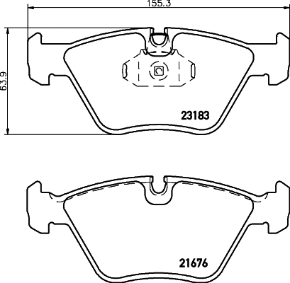 Brake Pad Set, disc brake (8DB 355 009-001)