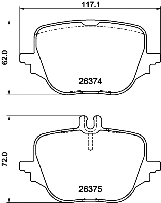 Brake Pad Set, disc brake (8DB 355 041-021)