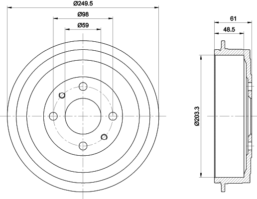 Brake Drum (8DT 355 301-421)