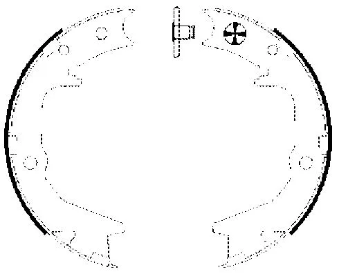 Brake Shoe Set, parking brake (8DA 355 050-641)