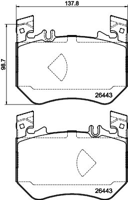 Brake Pad Set, disc brake (8DB 355 043-071)