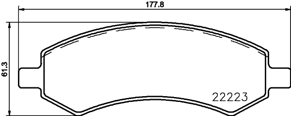 Brake Pad Set, disc brake (8DB 355 023-331)