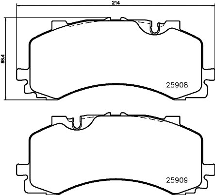 Brake Pad Set, disc brake (8DB 355 036-471)