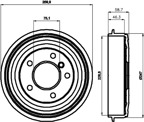 Brake Drum (8DT 355 300-021)
