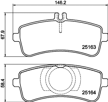 Brake Pad Set, disc brake (8DB 355 021-371)