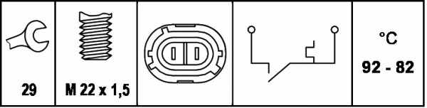 Temperature Switch, radiator fan