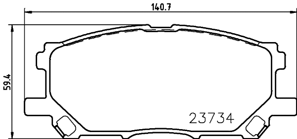 Brake Pad Set, disc brake (8DB 355 027-901)