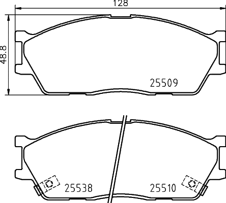 Brake Pad Set, disc brake (8DB 355 029-161)