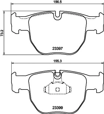 Brake Pad Set, disc brake (8DB 355 009-301)