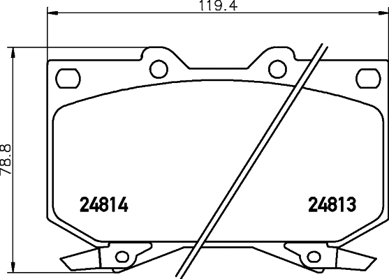 Brake Pad Set, disc brake (8DB 355 037-381)