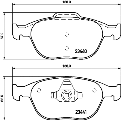 Brake Pad Set, disc brake (8DB 355 009-561)