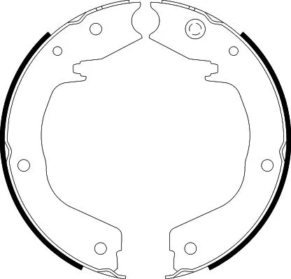 Brake Shoe Set, parking brake (8DA 355 050-701)