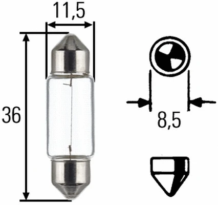 Bulb, licence plate light (8GM 002 092-123)