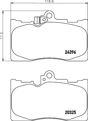 Brake Pad Set, disc brake (8DB 355 036-881)