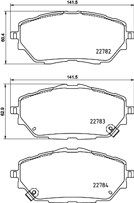 Brake Pad Set, disc brake (8DB 355 037-761)