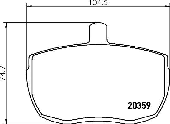Brake Pad Set, disc brake (8DB 355 006-361)