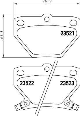 Brake Pad Set, disc brake (8DB 355 024-611)