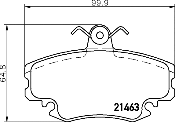 Brake Pad Set, disc brake (8DB 355 012-671)