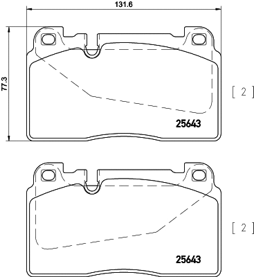 Brake Pad Set, disc brake (8DB 355 020-251)