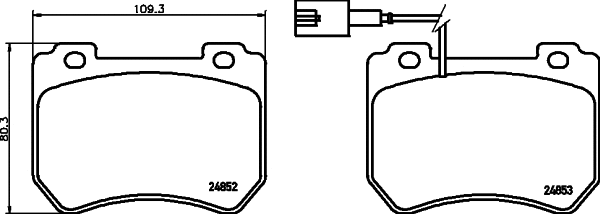 Brake Pad Set, disc brake (8DB 355 014-651)