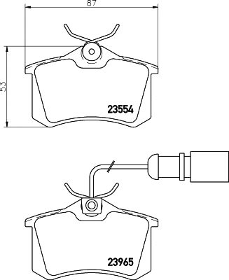 Brake Pad Set, disc brake (8DB 355 018-601)
