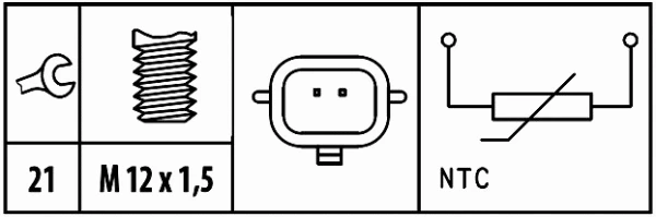 Sensor, coolant temperature (6PT 009 309-471)
