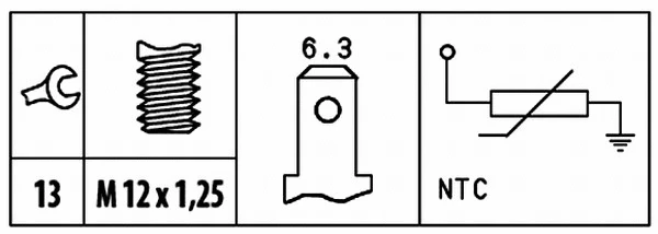 Sensor, coolant temperature