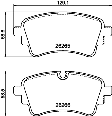 Brake Pad Set, disc brake (8DB 355 040-961)