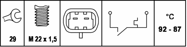 Temperature Switch, radiator fan